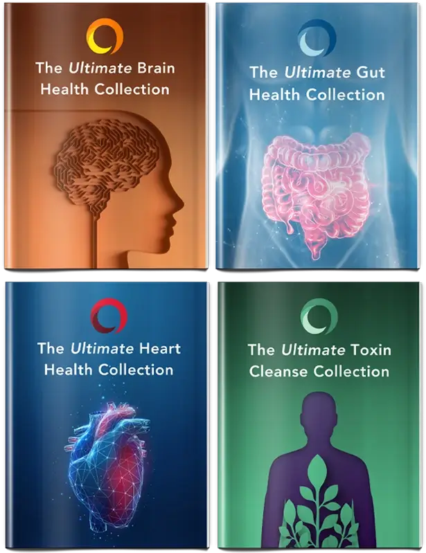 photo of the 4 reports included in the Ultimate Health Collection