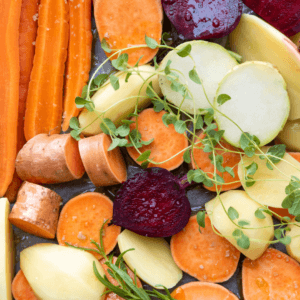 Carrots and sweet potatoes