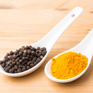 Black pepper and turmeric 