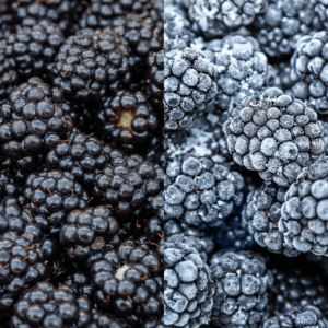 Blackberries, fresh and frozen 