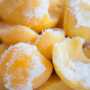Frozen peaches