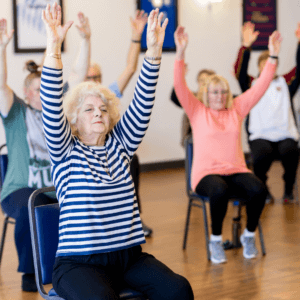 Seniors exercising